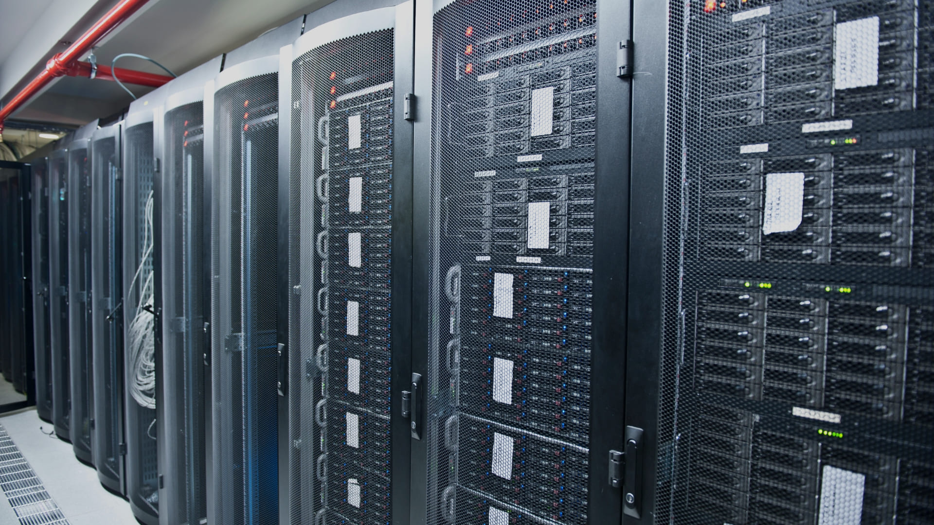 server racks are lined up orderly